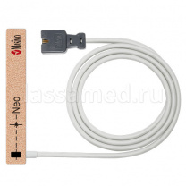 Адгезивный многоразовый датчик для новорожденных с пластырем и кабелем (вес < 3 кг или > 40 кг)для пульсоксиметра sat 801 и sat 805.